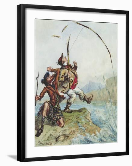 Mr Lovejoy's Holiday Trip to the Highlands Salmon Trout Fishing, from a Series of Eight-Ernest Henry Griset-Framed Giclee Print