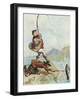 Mr Lovejoy's Holiday Trip to the Highlands Salmon Trout Fishing, from a Series of Eight-Ernest Henry Griset-Framed Giclee Print