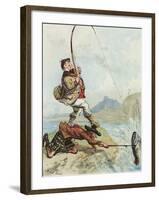 Mr Lovejoy's Holiday Trip to the Highlands Salmon Trout Fishing, from a Series of Eight-Ernest Henry Griset-Framed Giclee Print