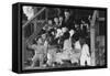 Mr. Matsumoto and Group of Children-Ansel Adams-Framed Stretched Canvas
