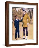 Mr Micawber and David Copperfield-English School-Framed Giclee Print