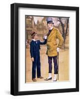 Mr Micawber and David Copperfield-English School-Framed Giclee Print