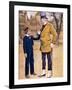 Mr Micawber and David Copperfield-English School-Framed Giclee Print