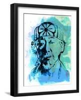 Mr. Miyagi Watercolor-Jack Hunter-Framed Art Print