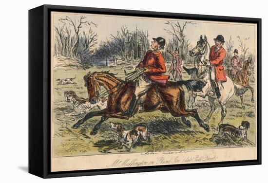 Mr Muffington on Placid Joe (Late Pull Devil), 1865-John Leech-Framed Stretched Canvas