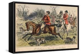 Mr Muffington on Placid Joe (Late Pull Devil), 1865-John Leech-Framed Stretched Canvas