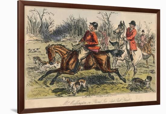 Mr Muffington on Placid Joe (Late Pull Devil), 1865-John Leech-Framed Giclee Print