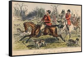 Mr Muffington on Placid Joe (Late Pull Devil), 1865-John Leech-Framed Stretched Canvas