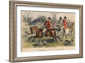 Mr Muffington on Placid Joe (Late Pull Devil), 1865-John Leech-Framed Giclee Print