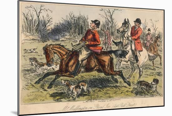 Mr Muffington on Placid Joe (Late Pull Devil), 1865-John Leech-Mounted Giclee Print