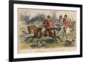 Mr Muffington on Placid Joe (Late Pull Devil), 1865-John Leech-Framed Giclee Print