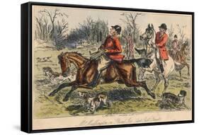 Mr Muffington on Placid Joe (Late Pull Devil), 1865-John Leech-Framed Stretched Canvas