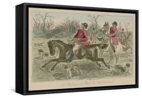 Mr Muffington on "Placid Joe" Late Pull Devil-John Leech-Framed Stretched Canvas