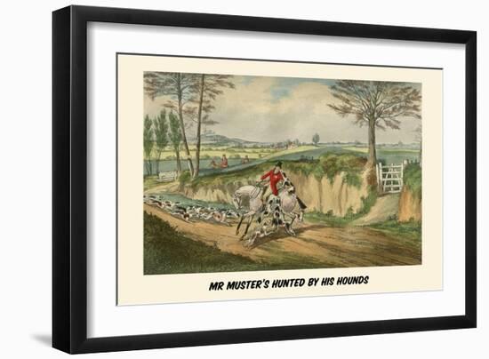 Mr. Muster's Hunted by His Hounds-Henry Thomas Alken-Framed Art Print