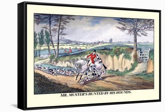 Mr. Muster's Hunted by His Hounds-Henry Thomas Alken-Framed Stretched Canvas