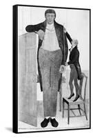 Mr O'Brien, the Irish Giant, the Tallest Man in the known World, 1803-John Kay-Framed Stretched Canvas
