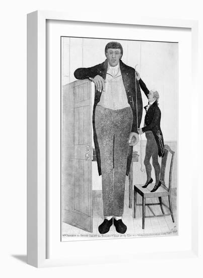 Mr O'Brien, the Irish Giant, the Tallest Man in the known World, 1803-John Kay-Framed Giclee Print