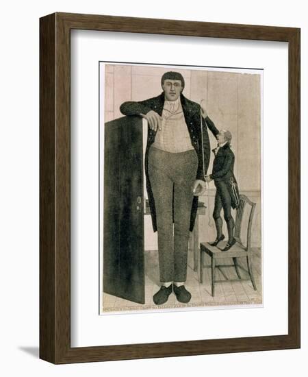 Mr O'Brien, the Irish Giant, the Tallest Man in the known World Being Near Nine Feet High, 1803-John Kay-Framed Giclee Print