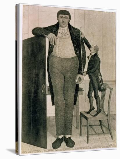 Mr O'Brien, the Irish Giant, the Tallest Man in the known World Being Near Nine Feet High, 1803-John Kay-Stretched Canvas