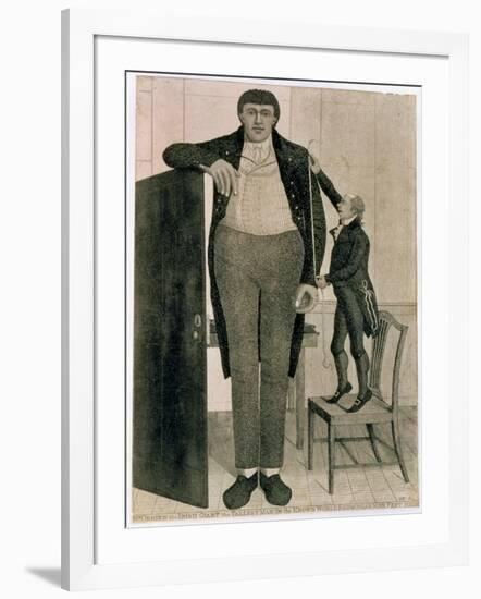 Mr O'Brien, the Irish Giant, the Tallest Man in the known World Being Near Nine Feet High, 1803-John Kay-Framed Giclee Print