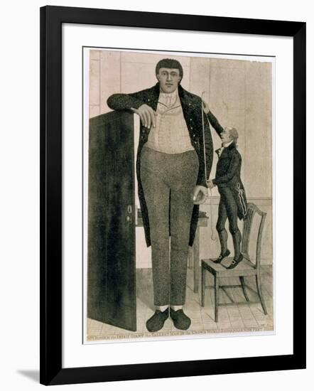 Mr O'Brien, the Irish Giant, the Tallest Man in the known World Being Near Nine Feet High, 1803-John Kay-Framed Giclee Print