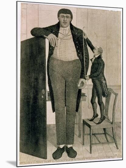 Mr O'Brien, the Irish Giant, the Tallest Man in the known World Being Near Nine Feet High, 1803-John Kay-Mounted Giclee Print
