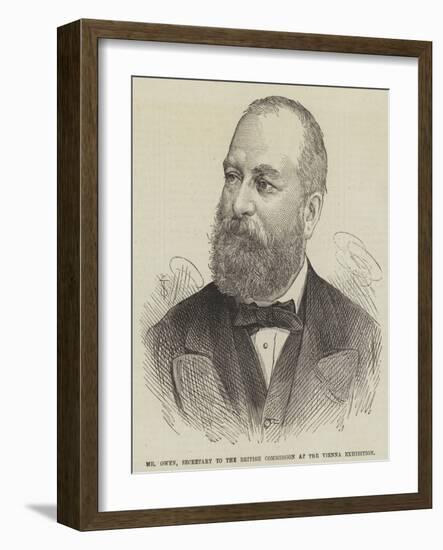 Mr Owen, Secretary to the British Commission at the Vienna Exhibition-null-Framed Giclee Print