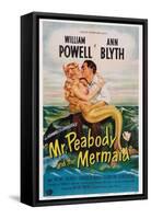 Mr. Peabody and the Mermaid, from Left: Ann Blyth, William Powell, 1948-null-Framed Stretched Canvas