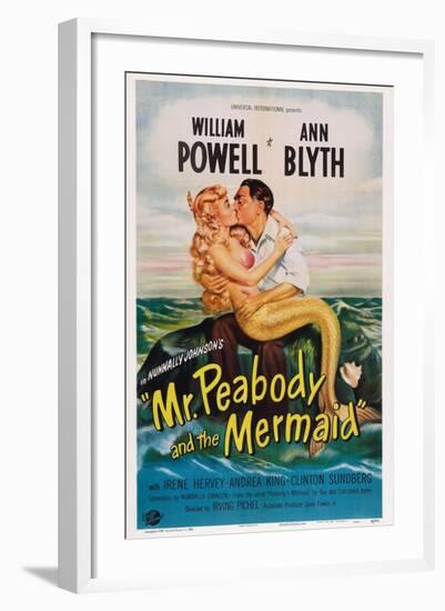 Mr. Peabody and the Mermaid, from Left: Ann Blyth, William Powell, 1948-null-Framed Art Print