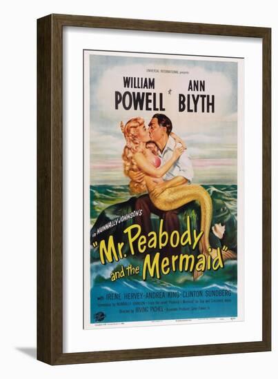 Mr. Peabody and the Mermaid, from Left: Ann Blyth, William Powell, 1948-null-Framed Art Print