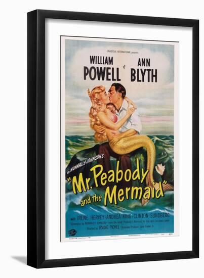 Mr. Peabody and the Mermaid, from Left: Ann Blyth, William Powell, 1948-null-Framed Art Print