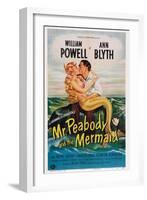 Mr. Peabody and the Mermaid, from Left: Ann Blyth, William Powell, 1948-null-Framed Art Print