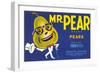 Mr. Pear Label-null-Framed Art Print