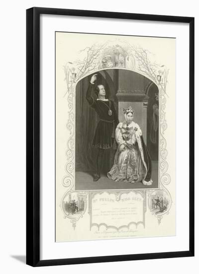 Mr Phelps as Hamlet and Miss Glyn as Queen, Hamlet, Act III, Scene IV-null-Framed Giclee Print