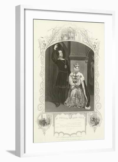 Mr Phelps as Hamlet and Miss Glyn as Queen, Hamlet, Act III, Scene IV-null-Framed Giclee Print