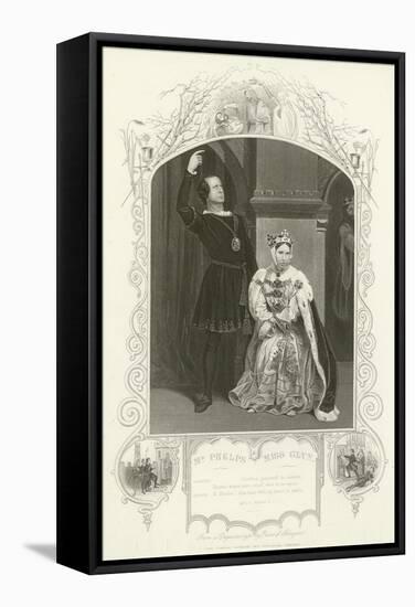 Mr Phelps as Hamlet and Miss Glyn as Queen, Hamlet, Act III, Scene IV-null-Framed Stretched Canvas