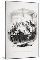 Mr. Pickwick Addresses the Club, Illustration from 'The Pickwick Papers' by Charles Dickens…-Hablot Knight Browne-Mounted Giclee Print