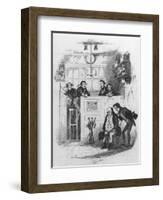 Mr. Pickwick and Sam in the Attorney's Office, Illustration from 'The Pickwick Papers'-Hablot Knight Browne-Framed Giclee Print