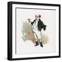 Mr Pickwick, Illustration from 'Character Sketches from Charles Dickens', C.1890 (Colour Litho)-Joseph Clayton Clarke-Framed Giclee Print