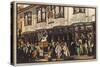 Mr. Pickwick Passes the Ancient House Ipswich Suffolk-Fred Taylor-Stretched Canvas