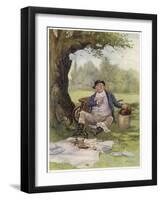 Mr. Pickwick Picnics-Frederick Barnard-Framed Art Print