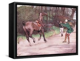 Mr Pickwick Ran to His Assistance-Cecil Aldin-Framed Stretched Canvas