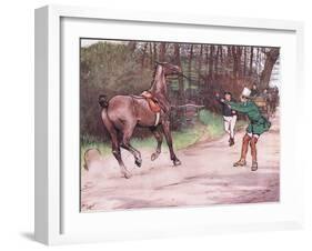 Mr Pickwick Ran to His Assistance-Cecil Aldin-Framed Giclee Print