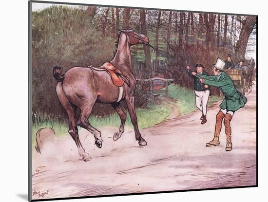 Mr Pickwick Ran to His Assistance-Cecil Aldin-Mounted Giclee Print