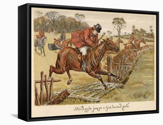 Mr Popple Jumps Gate-null-Framed Stretched Canvas