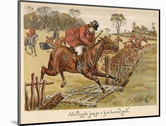 Mr Popple Jumps Gate-null-Mounted Art Print