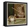 Mr. Punch Beats Judy-Patty Townsend-Framed Stretched Canvas