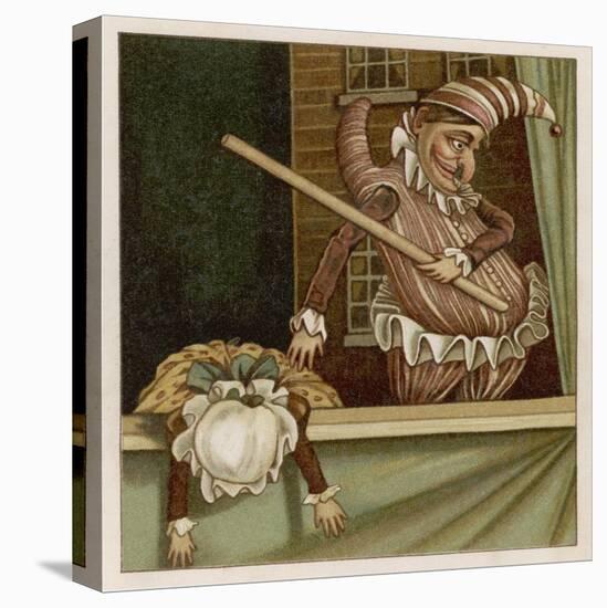 Mr. Punch Beats Judy-Patty Townsend-Stretched Canvas