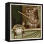 Mr. Punch Beats Judy-Patty Townsend-Framed Stretched Canvas