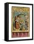 Mr. Punch with Toby the Dog and a Clown-null-Framed Stretched Canvas